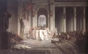 Alma-Tadema, Sir Lawrence Jean-Leon Gerome,The Death of Caesar (mk23) France oil painting artist